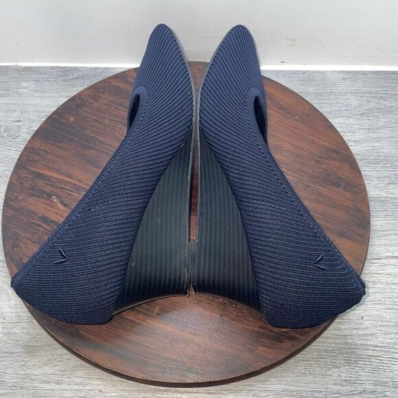 Vivaia Margot Wedge Pro Heels Womens 43 EU 11 US Black Knit Comfort Square Pumps - Picture 8 of 9